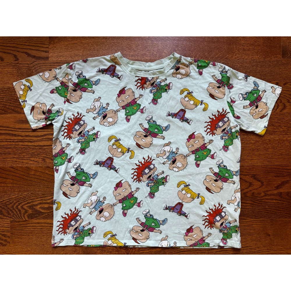 Nickelodeon Rugrats All Over Print T-Shirt XXL 2XL 90s Cartoon Y2K Kidcore Tee